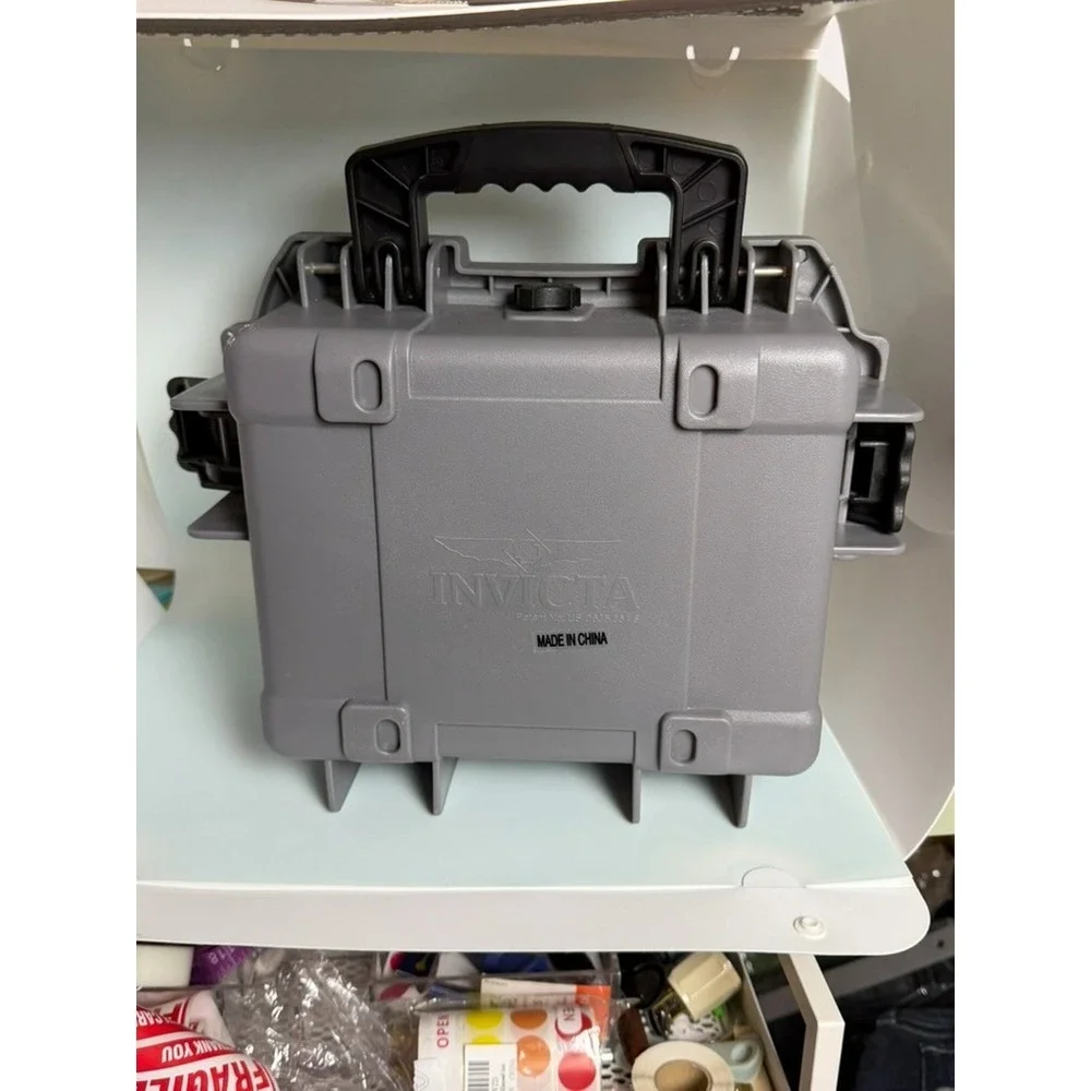 Invicta Impact Watch Storage Case Gray Hard Shell Collector Display Box Foam
